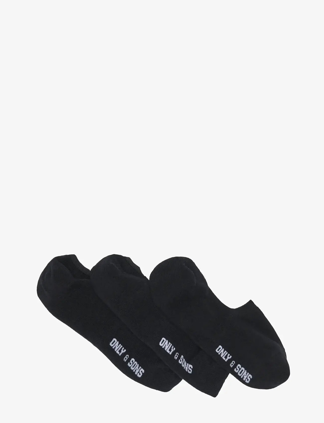 ONLY & SONS - ONSBASIC INVISIBLE SOCK 3 PACK NOOS - lägsta priserna - black - 0