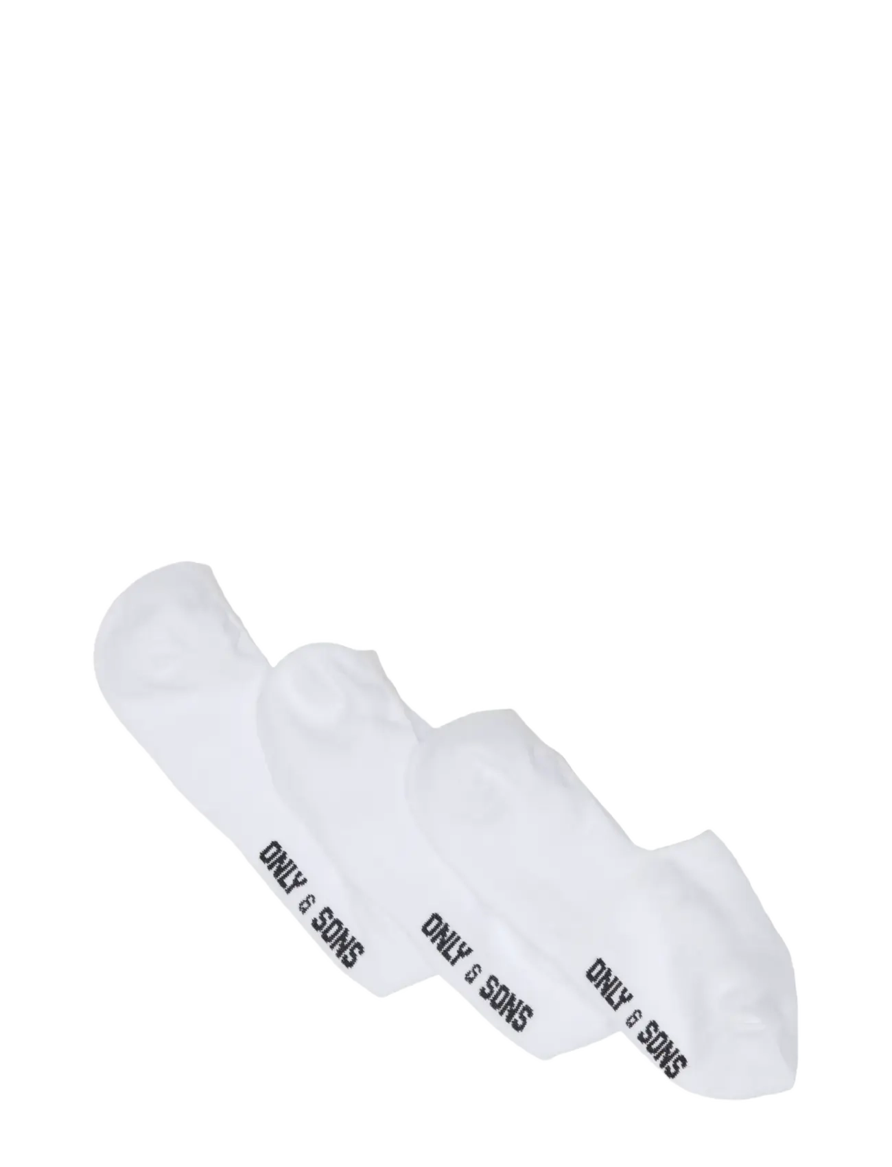 ONLY & SONS ONSBASIC INVISIBLE SOCK 3 PACK NOOS - Ankle socks - WHITE / white