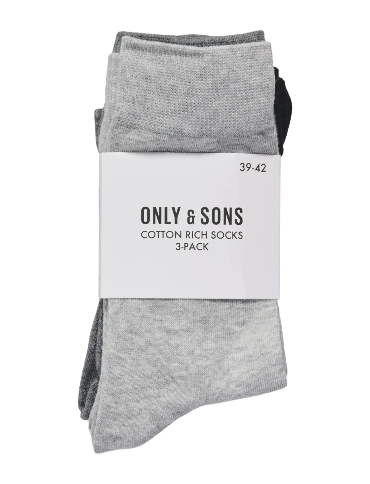ONLY & SONS - ONSBASIC COTTON SOCK 3 PACK NOOS - lowest prices - black - 2