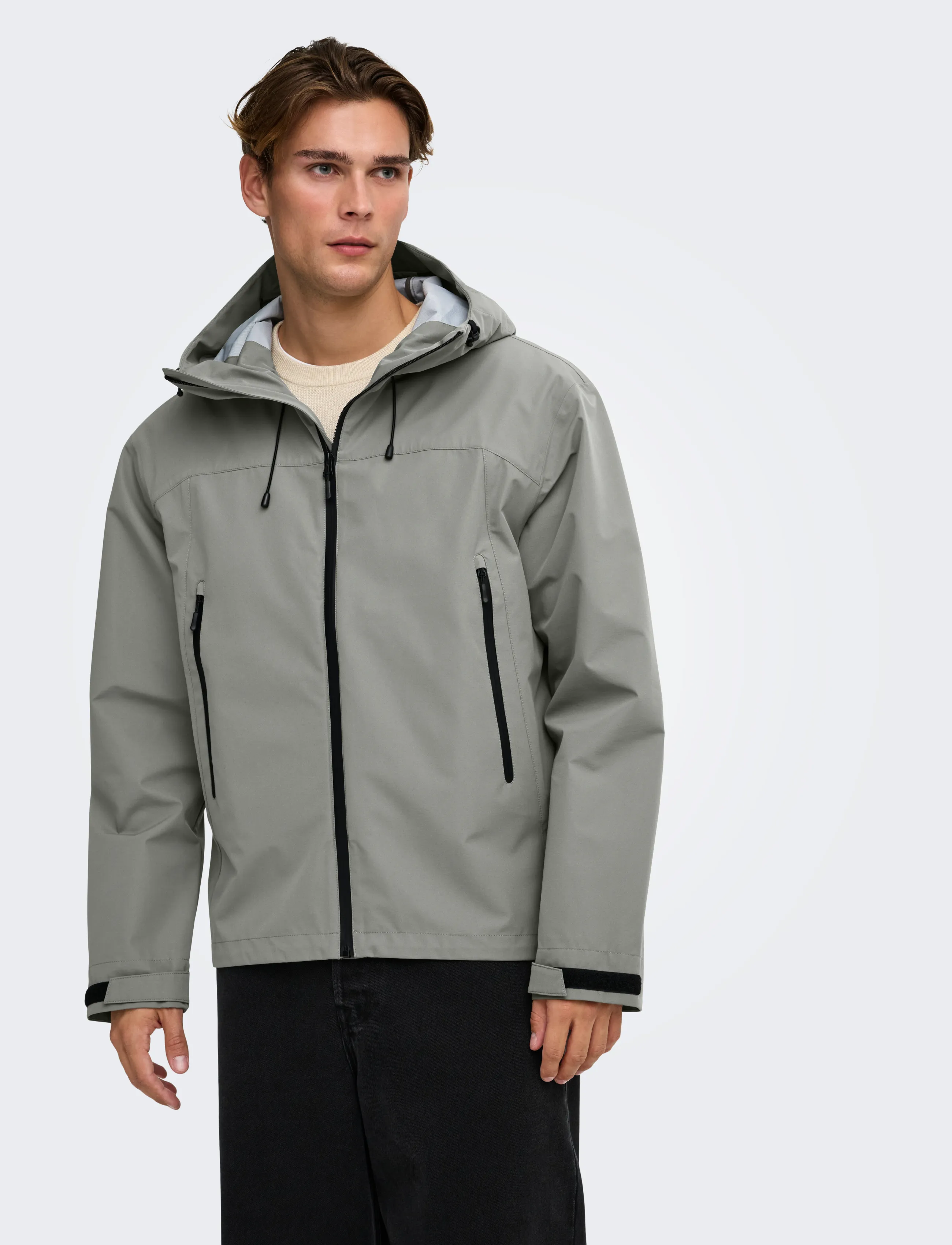 ONLY & SONS ONSRAZ TECHNICAL SHELL JACKET OTW VD - Regnkläder - CASTOR GRAY / grey