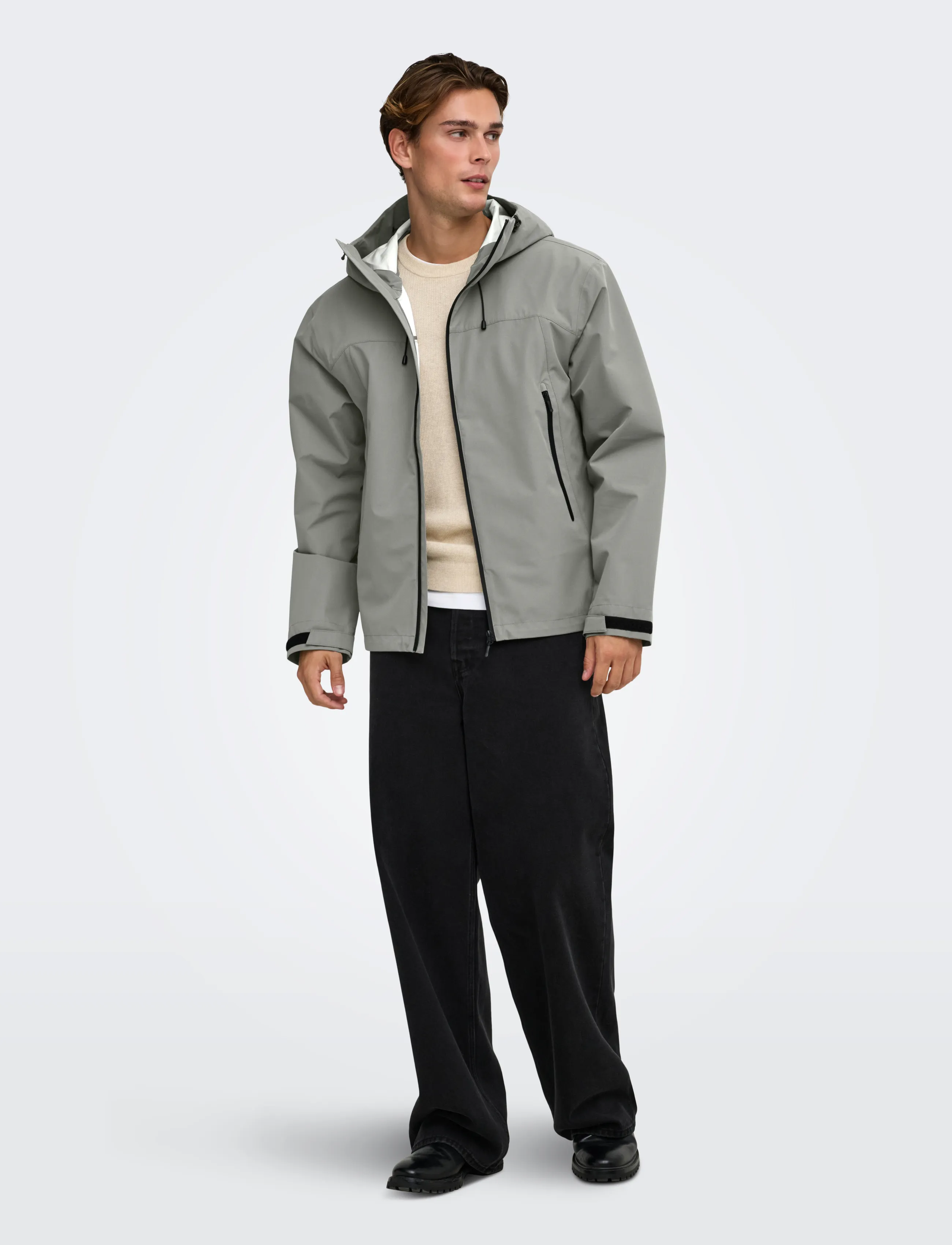 ONLY & SONS - ONSRAZ TECHNICAL SHELL JACKET OTW VD - herbstjacken - castor gray - 4