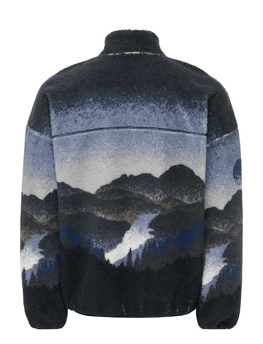 ONLY & SONS - ONSADAM LIFE OVZ LANDSCAPE SHERPA VD - fleecetrøjer - dark navy - 1