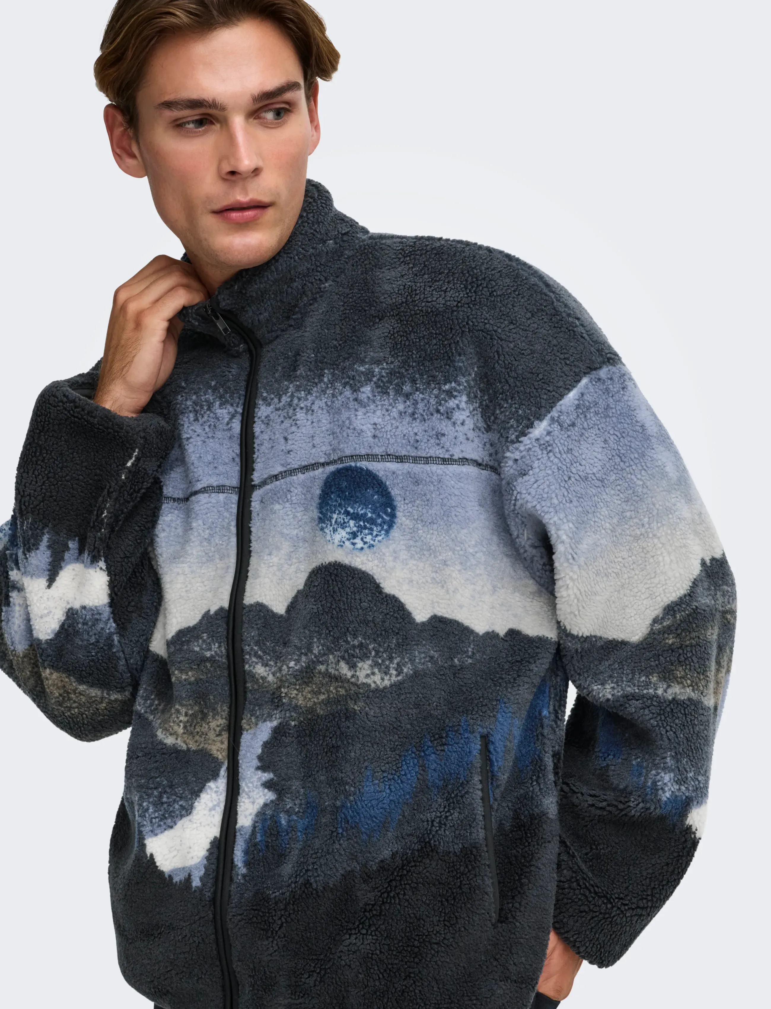 ONLY & SONS Onsadam Life Ovz Landscape Sherpa Vd tröjor herr – bild 6
