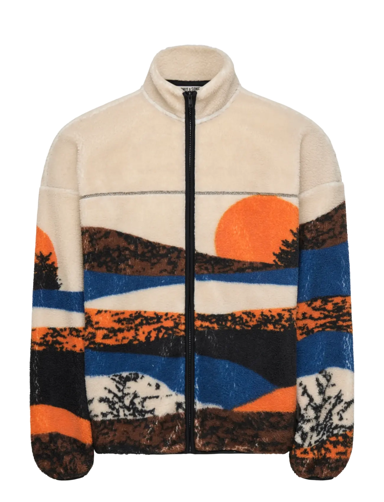 ONLY & SONS - ONSADAM LIFE OVZ LANDSCAPE SHERPA VD - fleece-pullover - moonbeam - 1