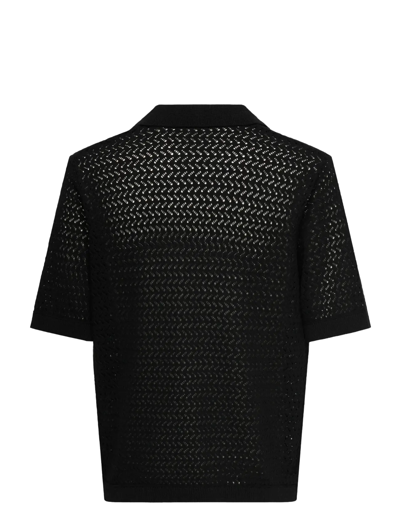 ONLY & SONS - ONSNYLE 5 SS SPLIT POLO KNIT CS - stickade pikéer - black - 1
