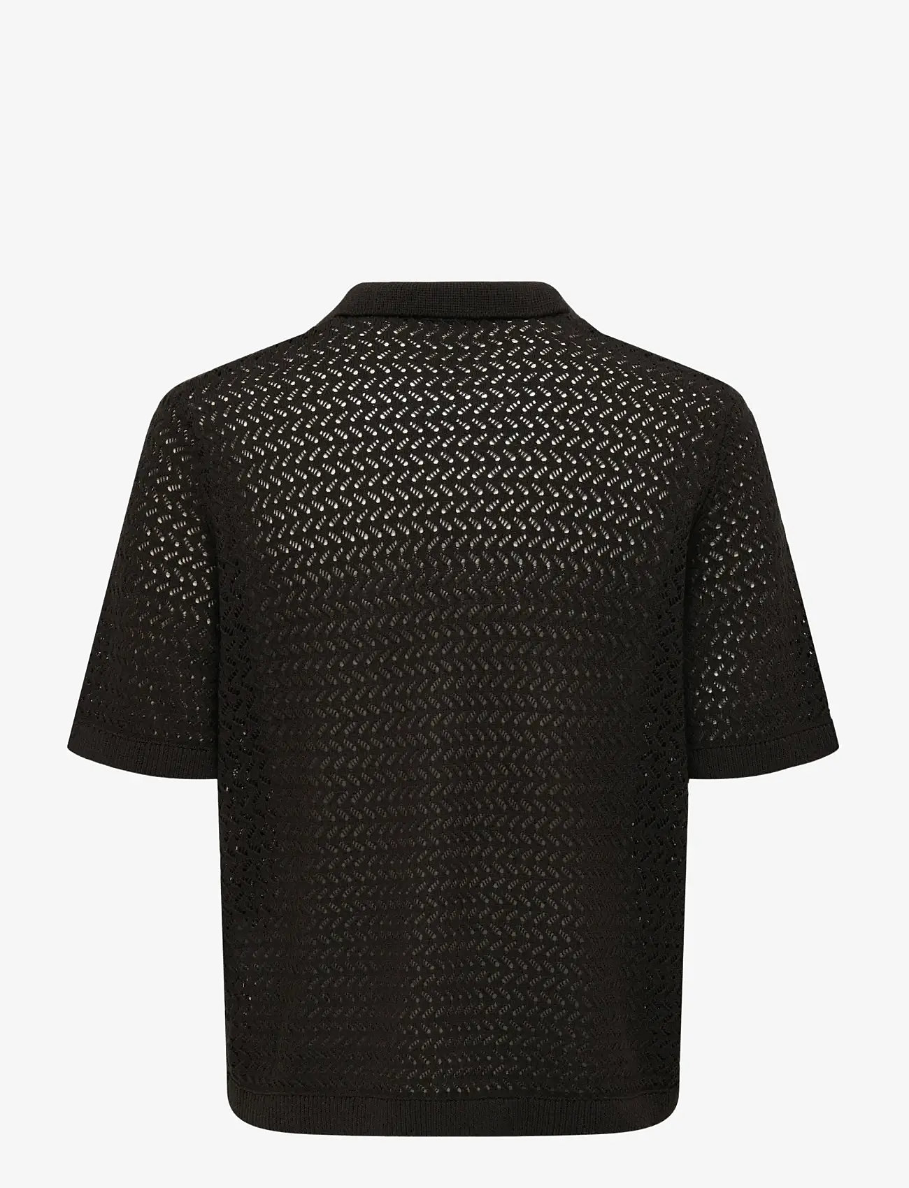 ONLY & SONS - ONSNYLE 5 SS SPLIT POLO KNIT CS - stickade pikéer - coffee bean - 1