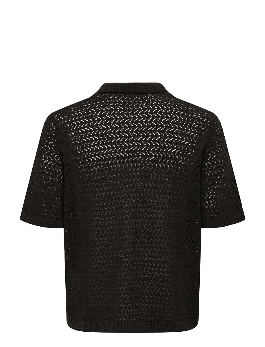 ONLY & SONS - ONSNYLE 5 SS SPLIT POLO KNIT CS - gestrickte polohemden - coffee bean - 1