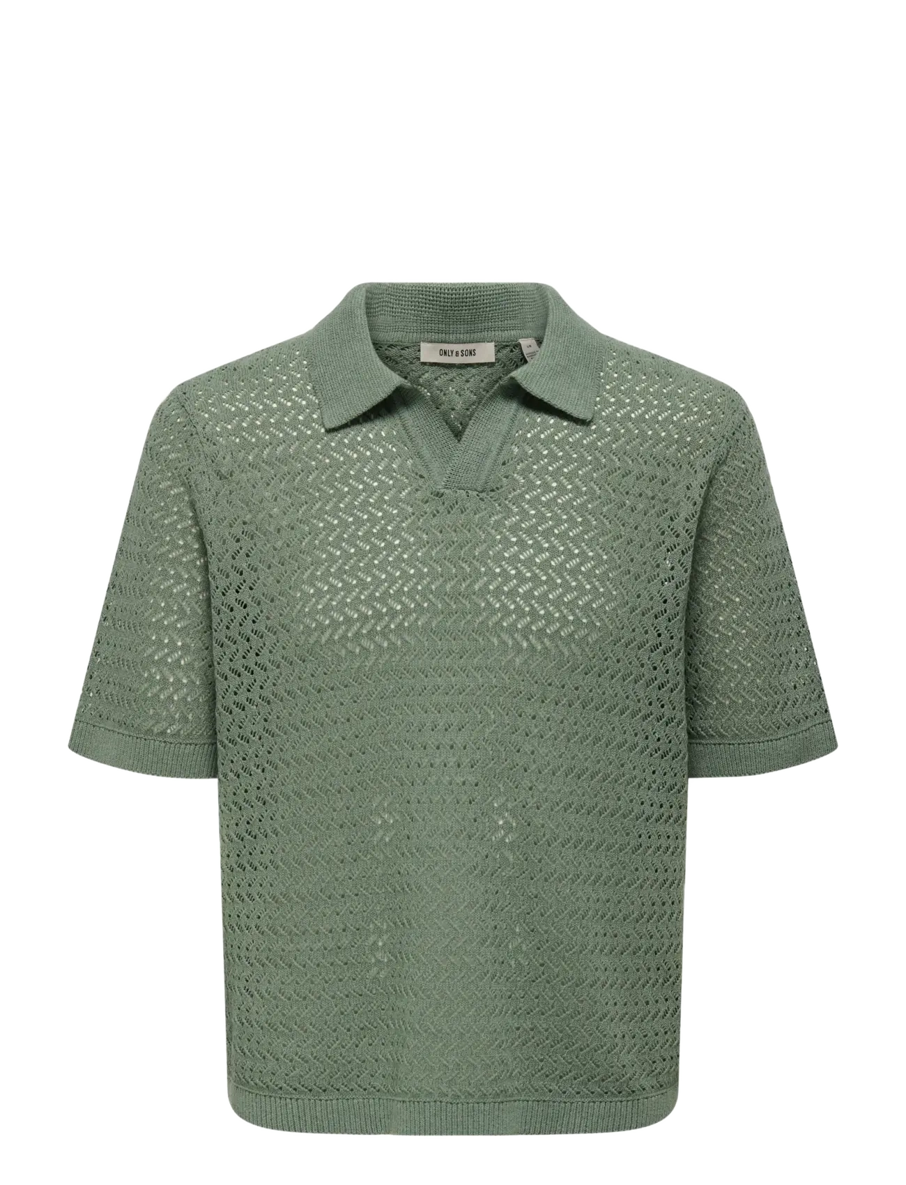 ONLY & SONS Onsnyle 5 Ss Split Polo Knit Cs Khaki - S - Herren