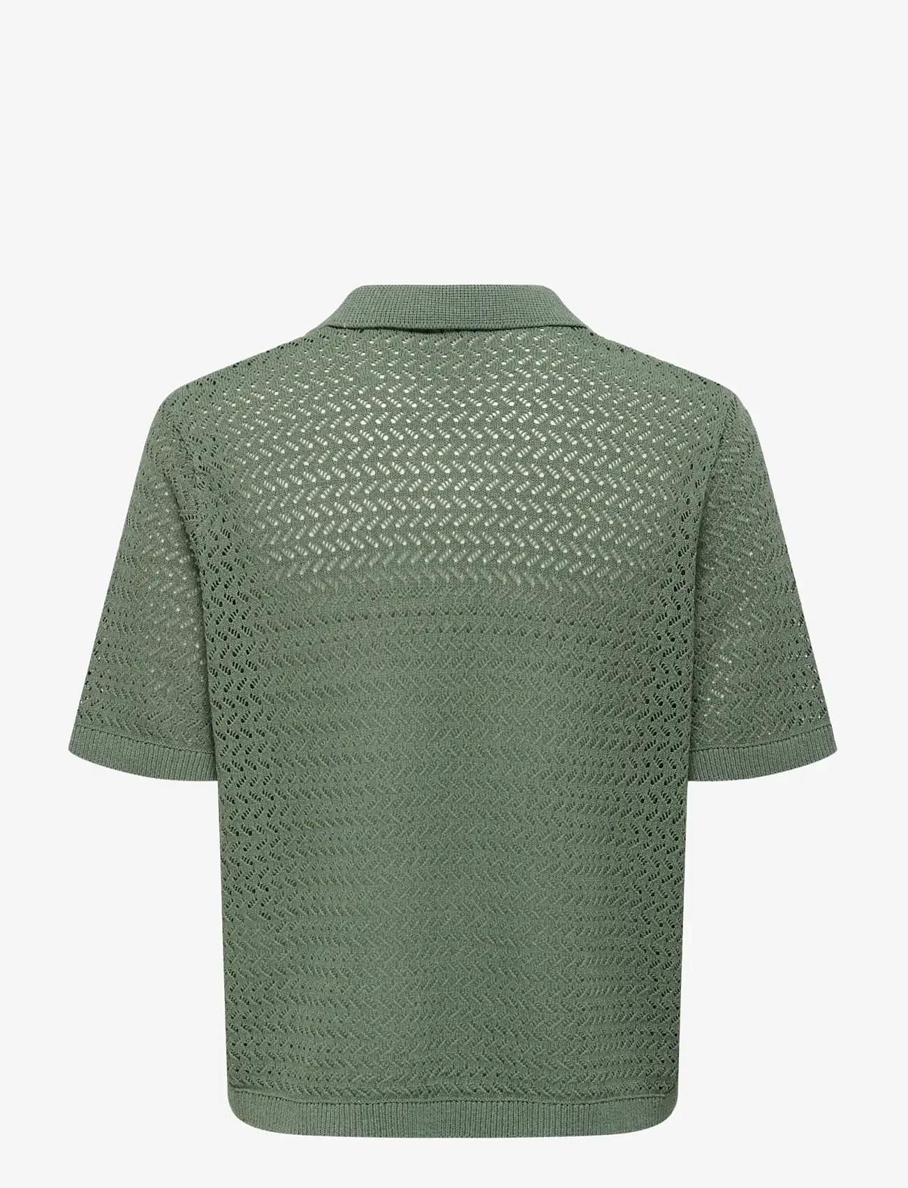 ONLY & SONS - ONSNYLE 5 SS SPLIT POLO KNIT CS - polostrik - deep lichen green - 1