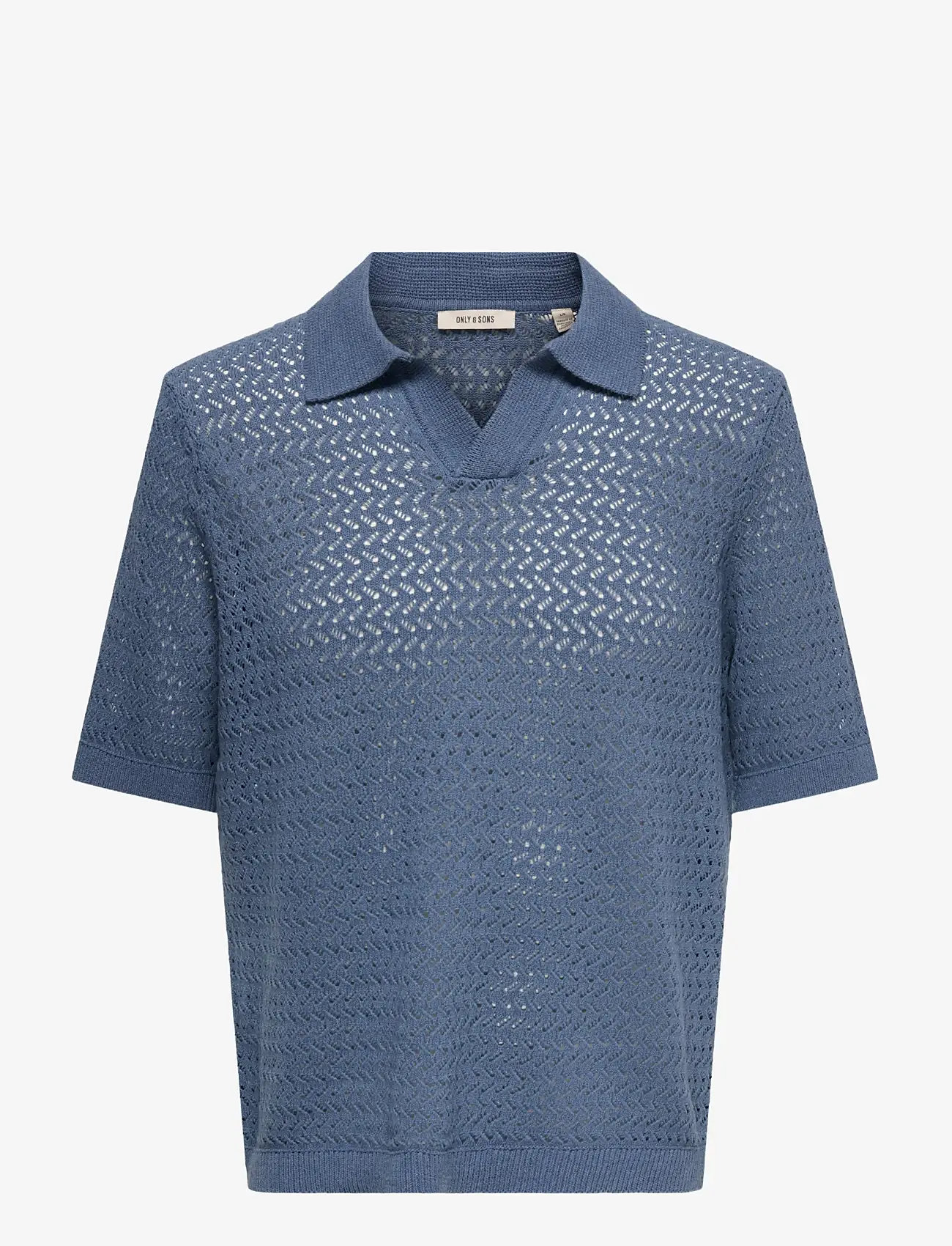 ONLY & SONS - ONSNYLE 5 SS SPLIT POLO KNIT CS - madalaimad hinnad - vintage indigo - 0