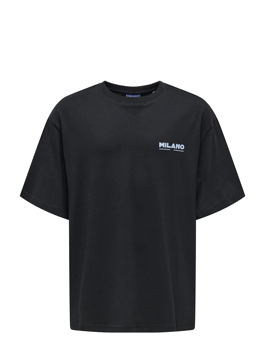 ONLY & SONS - OSJFRED MILANO OVZ SS TEE - black - 0