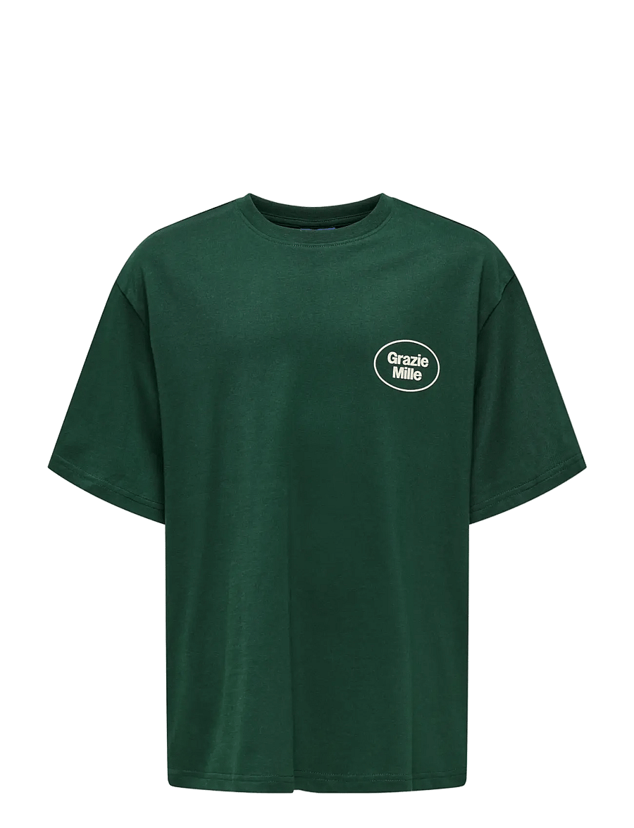 ONLY & SONS - OSJFRED MILANO OVZ SS TEE - kortærmede t-shirts - pine grove - 0