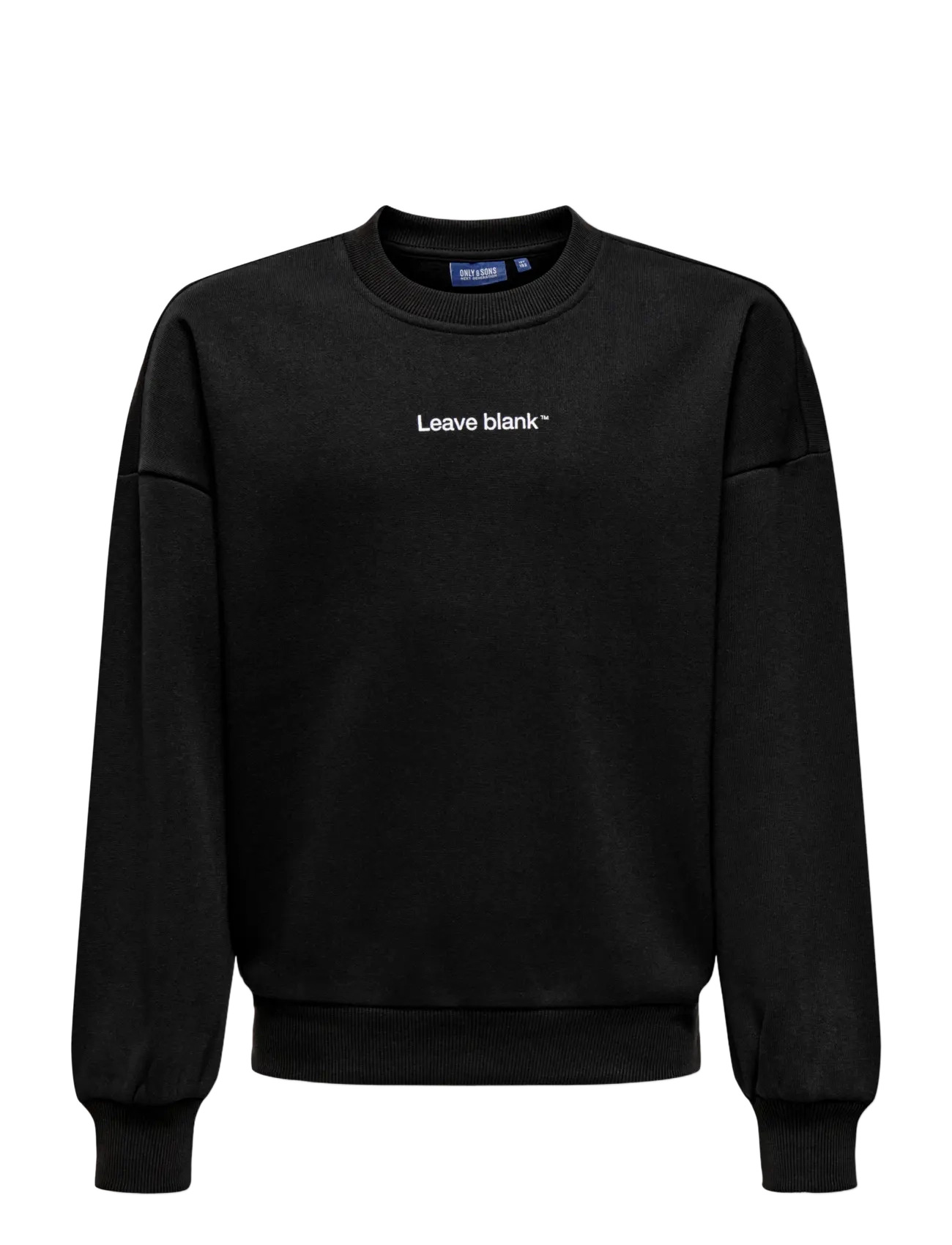 ONLY & SONS OSJTYSON OVZ LS CREW SWEAT LB - ONLY & SONS JUNIOR - BLACK ONYX / black