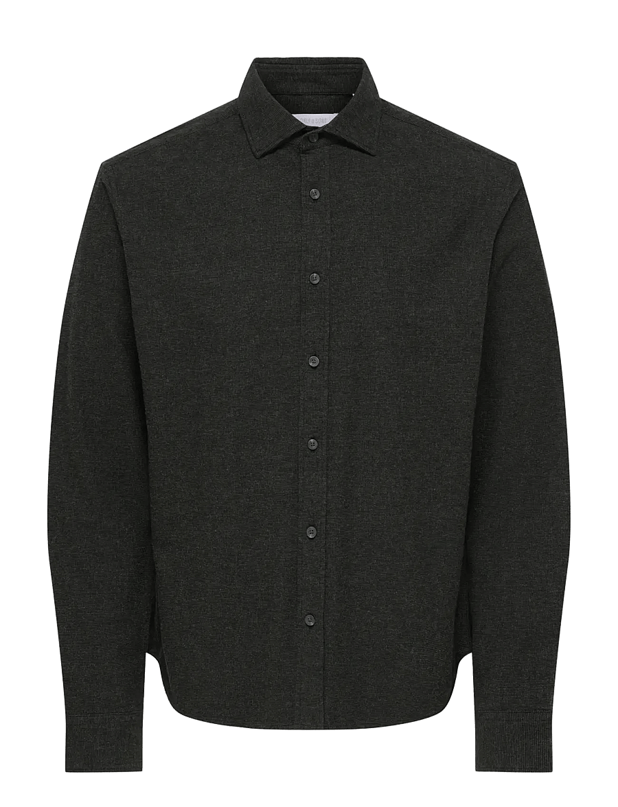 ONLY & SONS - ONSALON LS SLIM SHIRT FRML - vabaajasärgid - beluga - 0