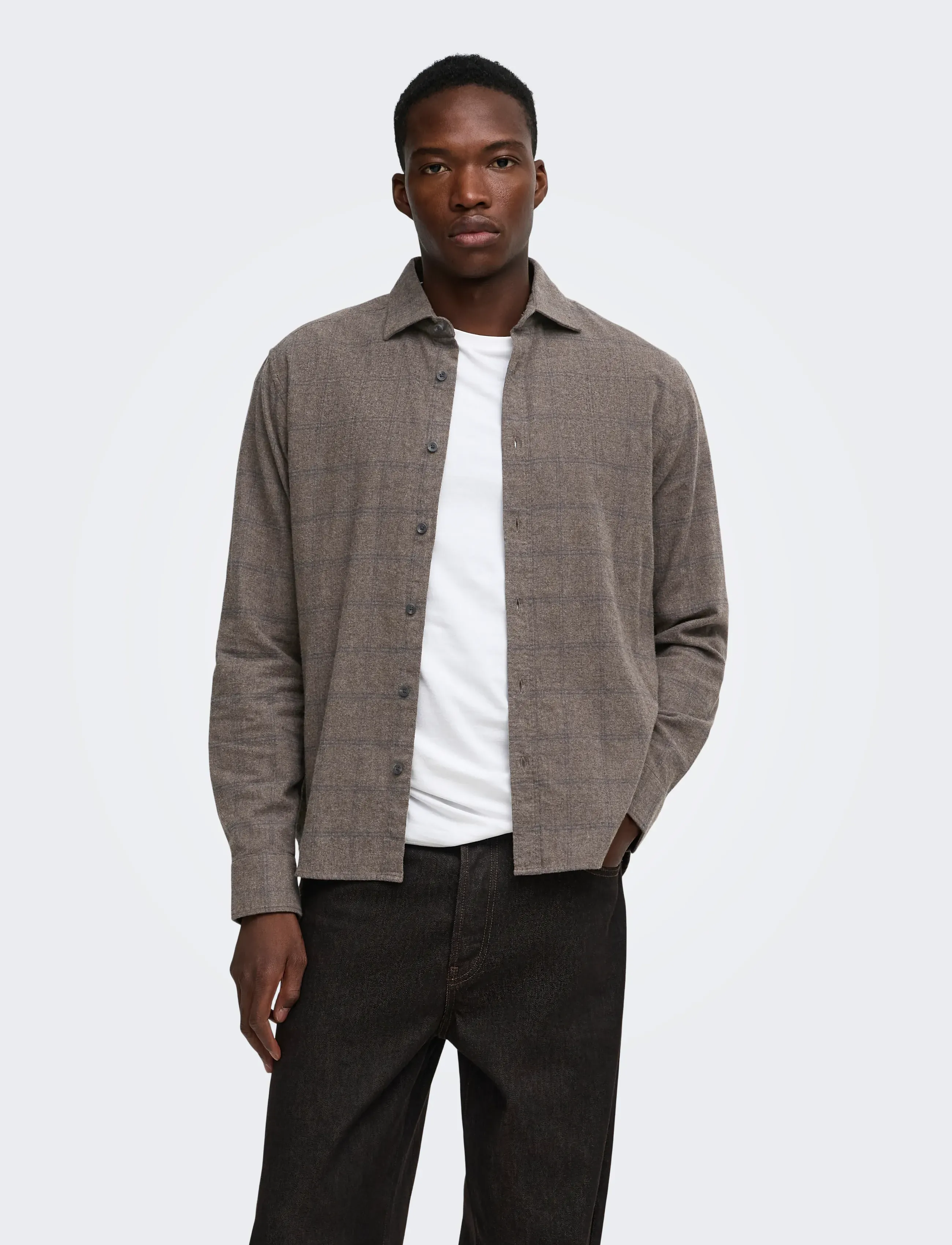 ONLY & SONS ONSALON LS SLIM SHIRT FRML - Skjortor - FALCON / brown