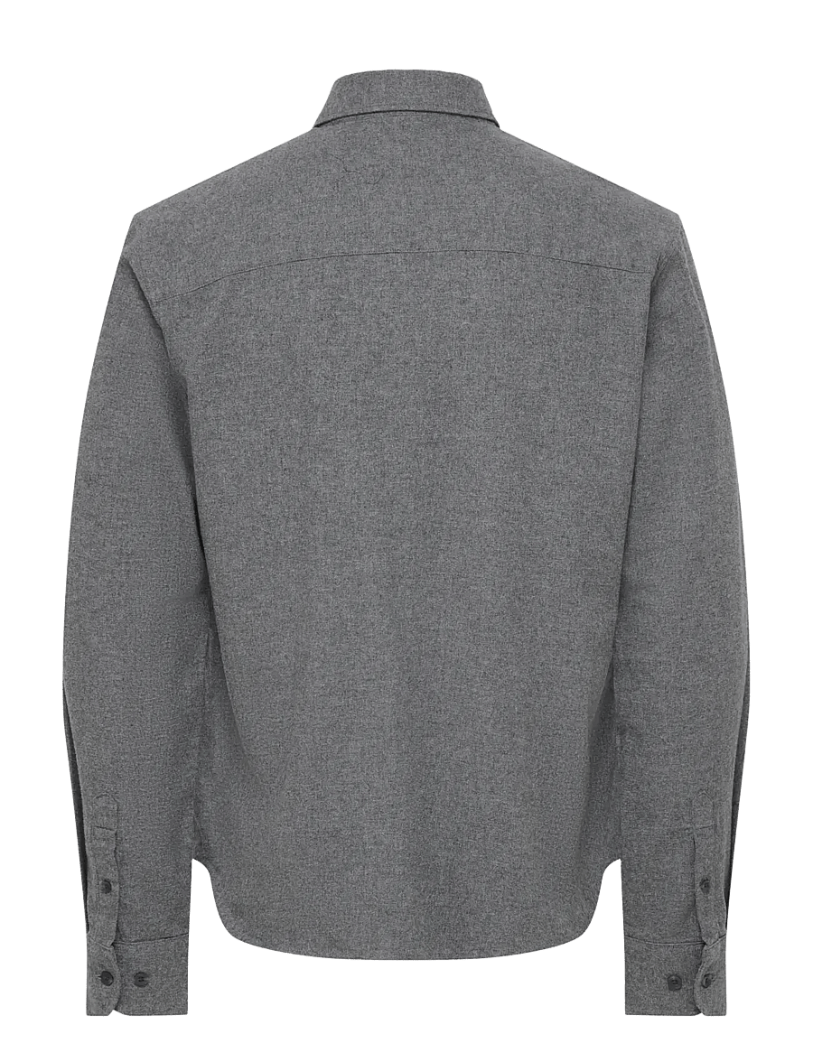 ONLY & SONS - ONSALON LS SLIM SHIRT FRML - freizeithemden - medium grey melange - 1