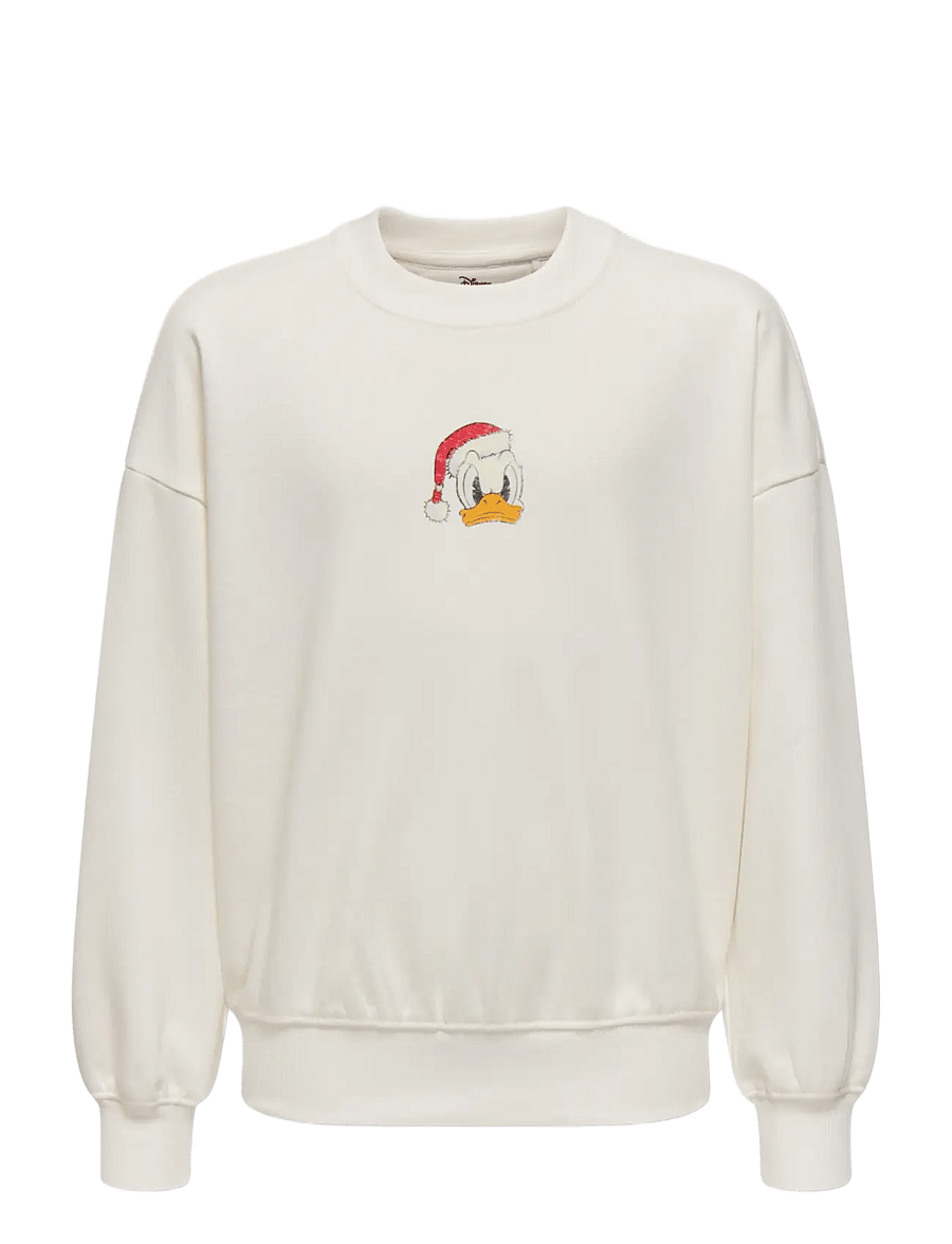 ONLY & SONS - OSJCHRISTMAS OVZ LS LIC CREW SWEAT - sweatshirts - cloud dancer - 0