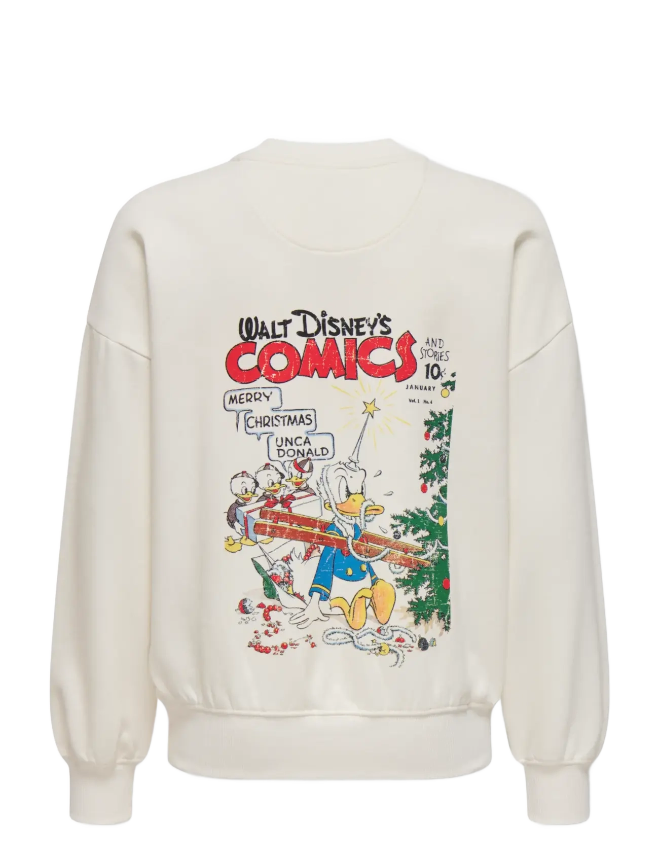 ONLY & SONS - OSJCHRISTMAS OVZ LS LIC CREW SWEAT - sweatshirts - cloud dancer - 1