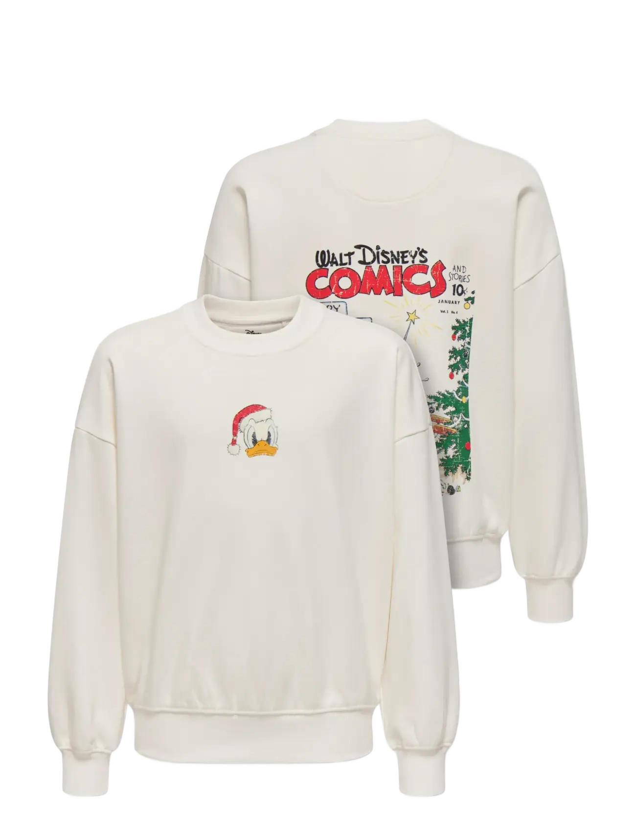 ONLY & SONS - OSJCHRISTMAS OVZ LS LIC CREW SWEAT - sweatshirts - cloud dancer - 2