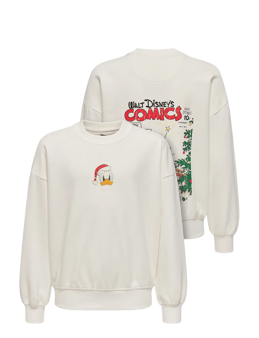 ONLY & SONS - OSJCHRISTMAS OVZ LS LIC CREW SWEAT - sweatshirts - cloud dancer - 2