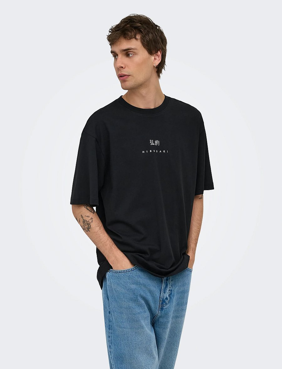 ONLY & SONS - ONSCIFF SS RLX TEE - black - 0
