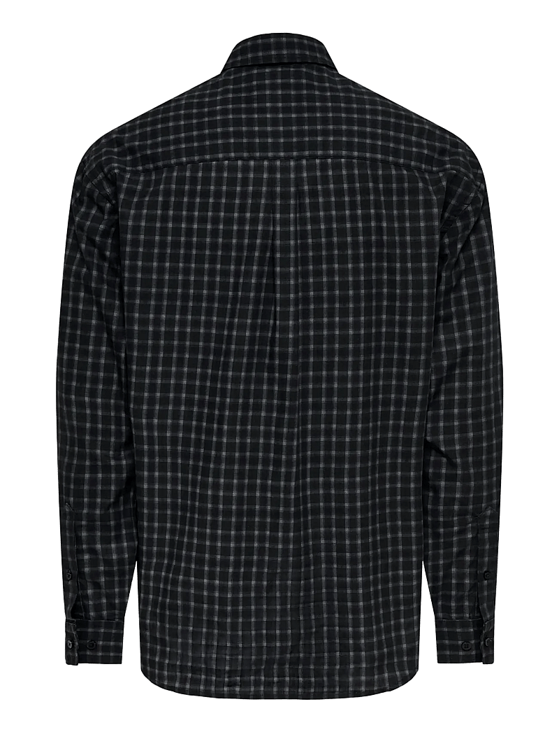ONLY & SONS - ONSBALI POPLIN CHECKED RLX FIT L/S SHIRT - ternede skjorter - demitasse - 2