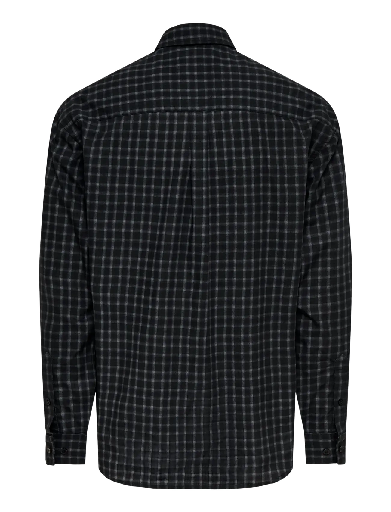 ONLY & SONS - ONSBALI POPLIN CHECKED RLX FIT L/S SHIRT - ternede skjorter - demitasse - 2