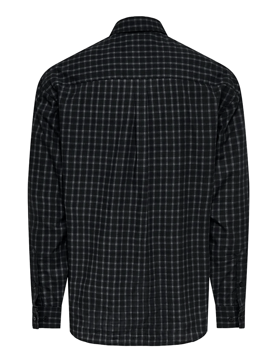 ONLY & SONS - ONSBALI POPLIN CHECKED RLX FIT L/S SHIRT - ternede skjorter - demitasse - 2
