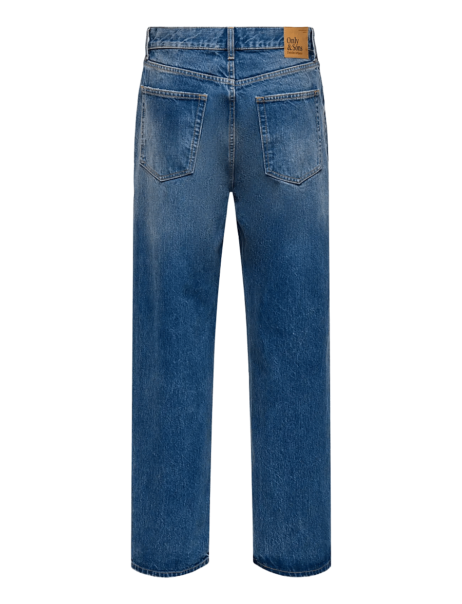 ONLY & SONS - ONSFADE LOOSE MB 9136 FG DNM NOOS - alt laienevad teksad - medium blue denim - 2