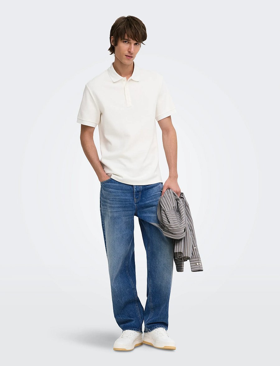 ONLY & SONS - ONSFADE LOOSE MB 9136 FG DNM NOOS - alt laienevad teksad - medium blue denim - 4