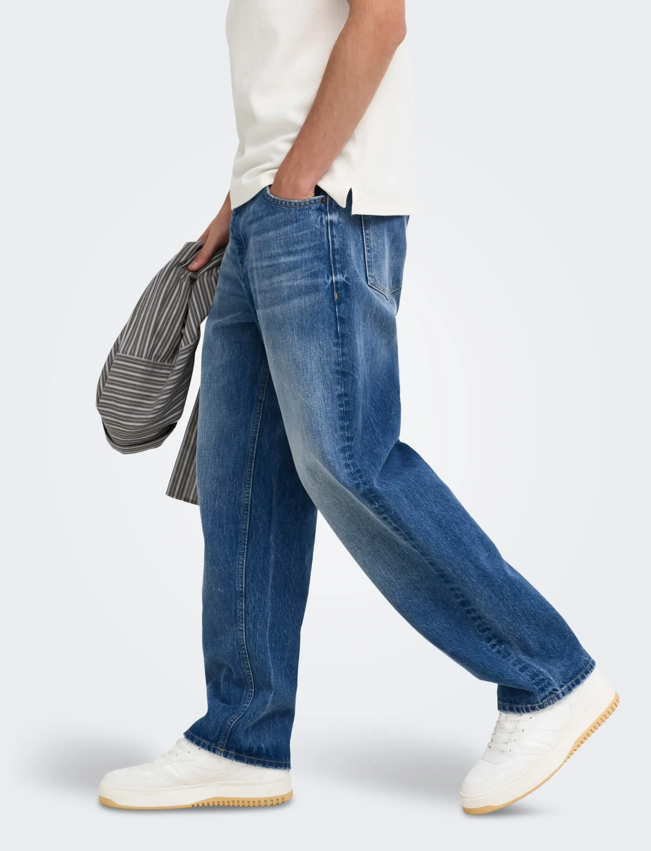 ONLY & SONS ONSFADE LOOSE MB 9136 FG DNM NOOS - Streetstyle - MEDIUM BLUE DENIM / blue