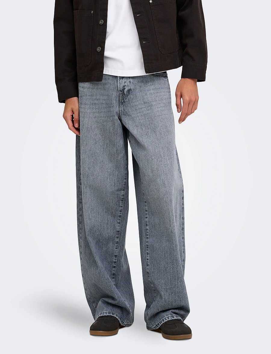 ONLY & SONS - ONSKAYCE BARREL MG 9164 TAI DNM - medium grey denim - 0