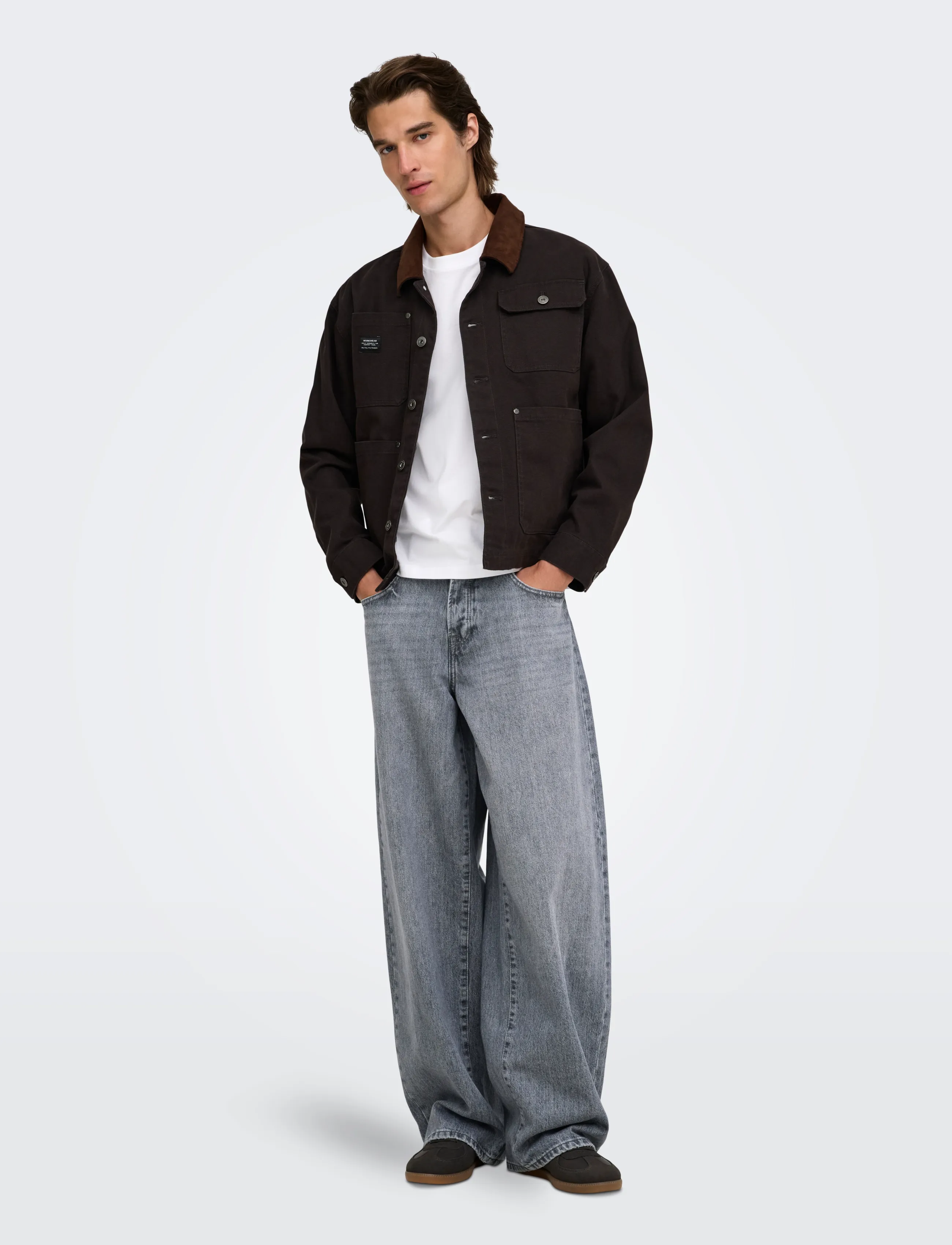 ONLY & SONS - ONSKAYCE BARREL MG 9164 TAI DNM - medium grey denim - 4