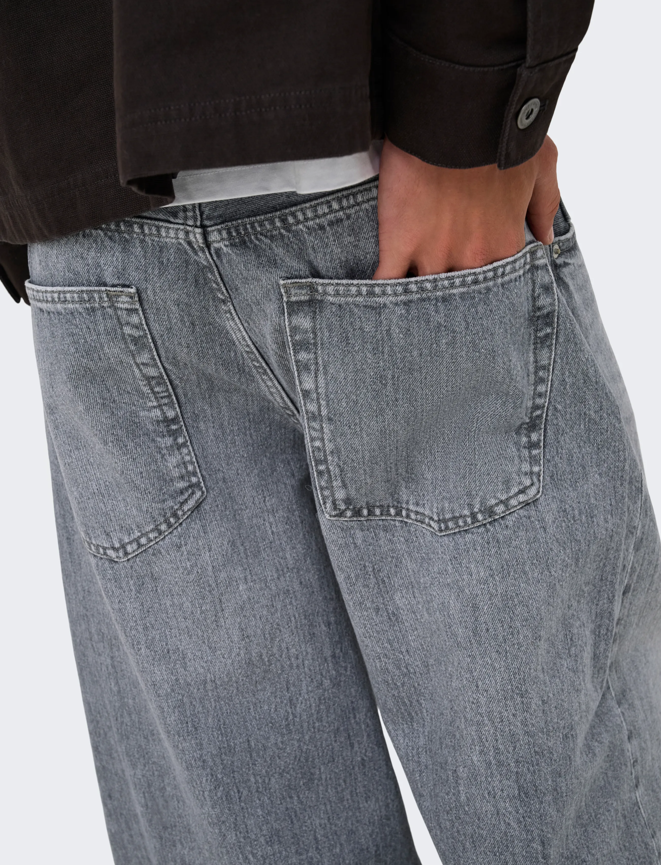 ONLY & SONS - ONSKAYCE BARREL MG 9164 TAI DNM - medium grey denim - 5