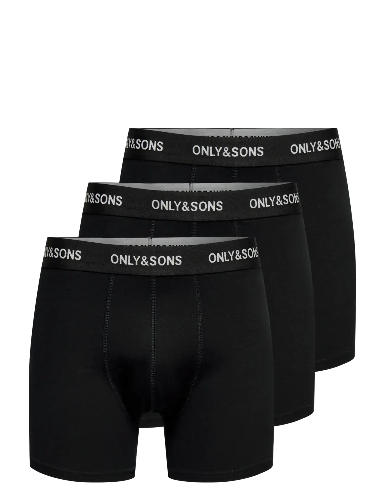 ONLY & SONS Onsbasic Solid Boxer 3Pack Noos, M, Underwear, Schwarz - Boxers, Männerswear