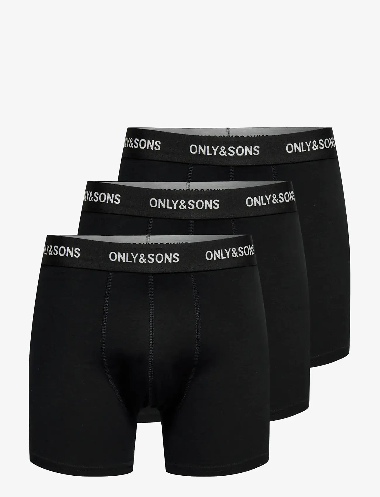 ONLY & SONS - ONSBASIC SOLID BOXER 3PACK NOOS - madalaimad hinnad - black - 0