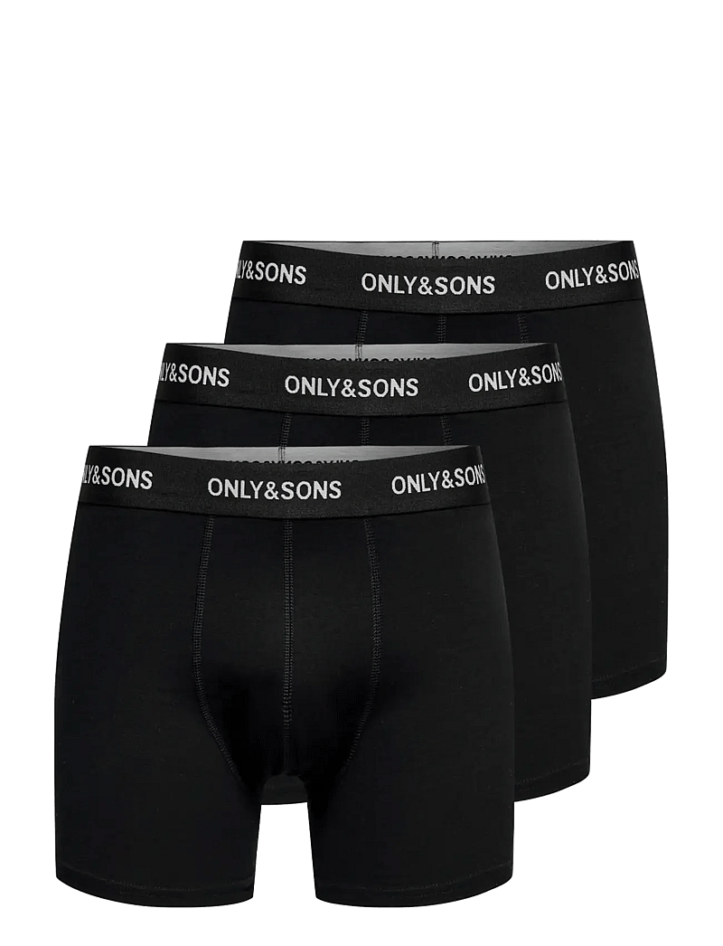 ONLY & SONS - ONSBASIC SOLID BOXER 3PACK NOOS - multipack underpants - black - 0