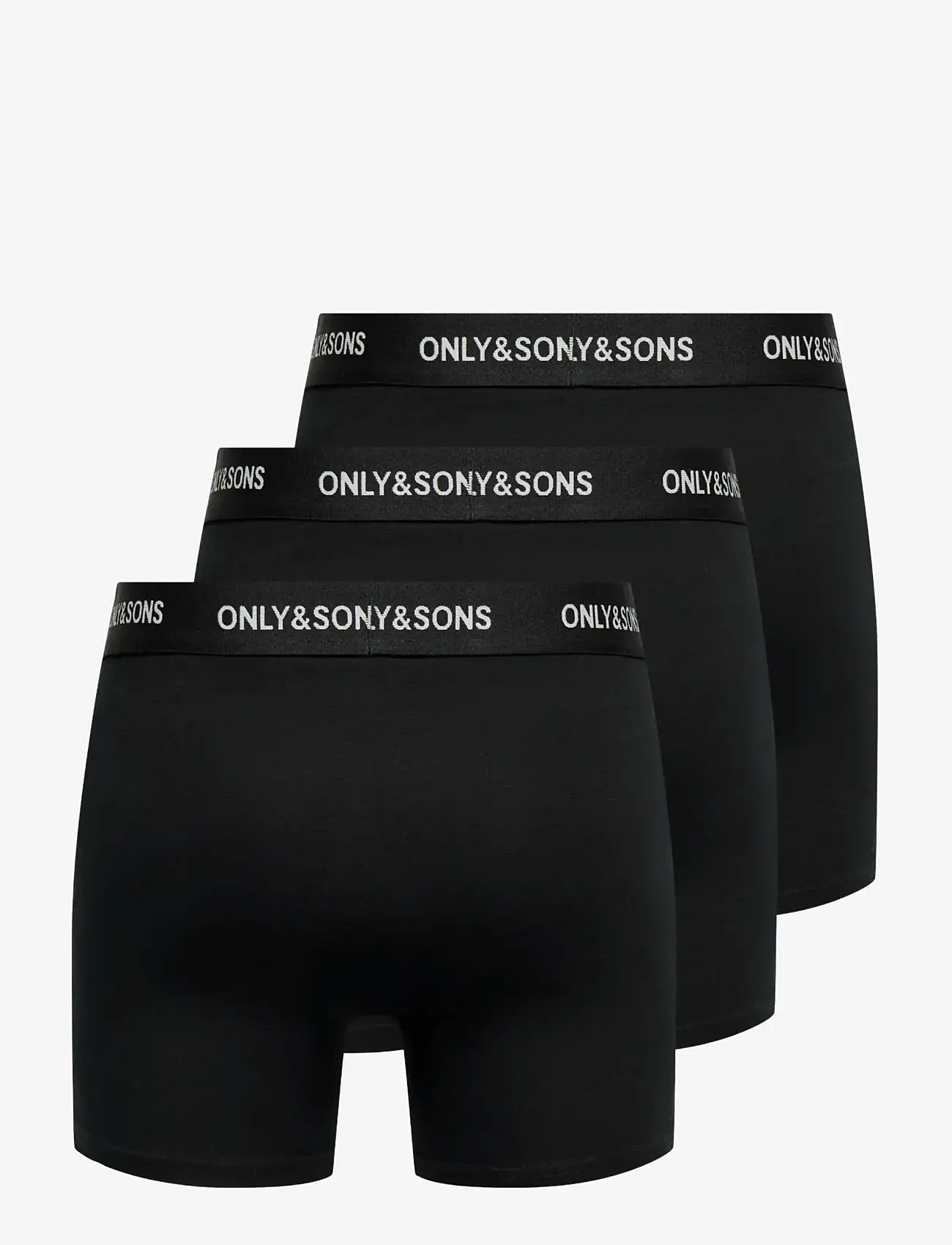 ONLY & SONS - ONSBASIC SOLID BOXER 3PACK NOOS - madalaimad hinnad - black - 1