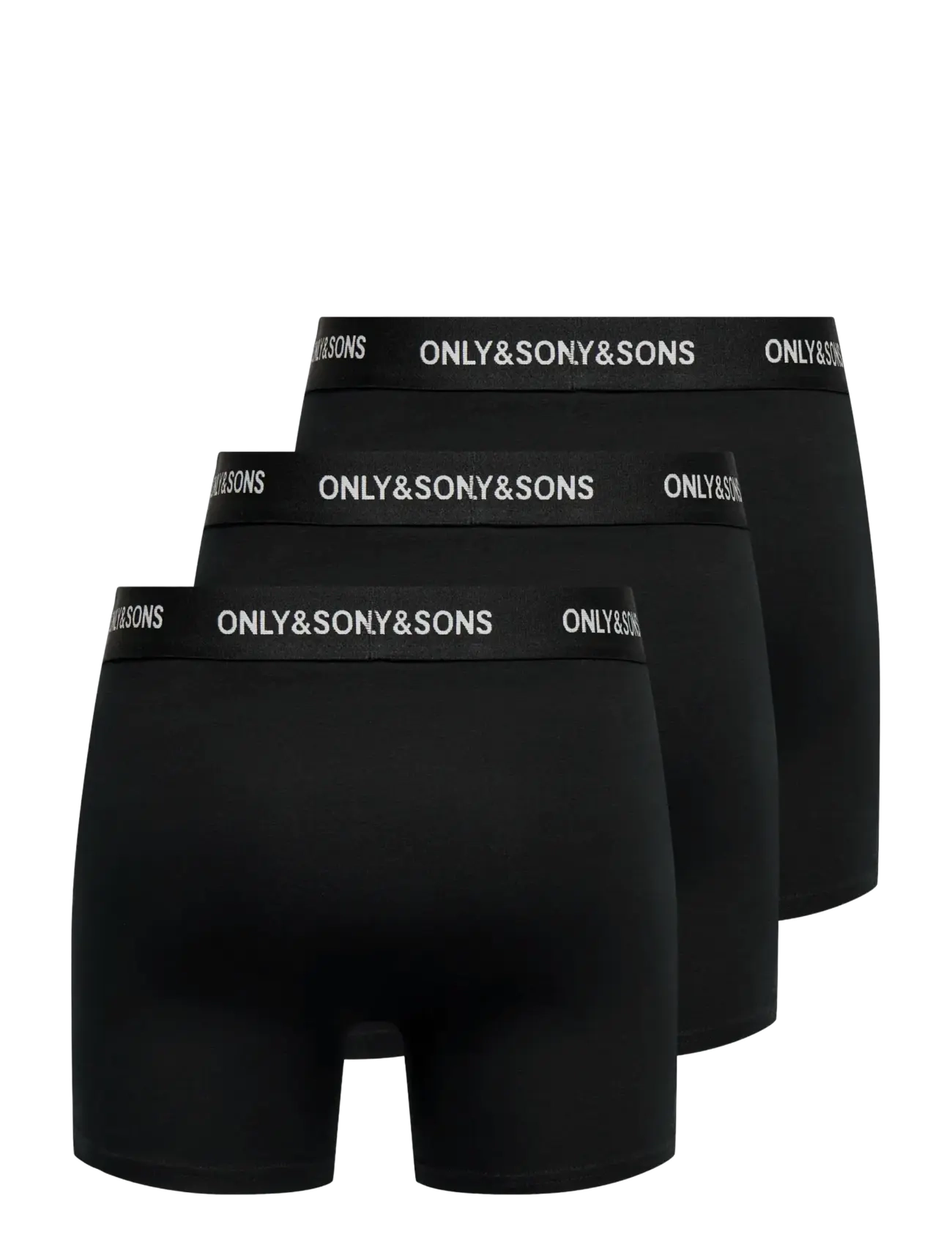 ONLY & SONS - ONSBASIC SOLID BOXER 3PACK NOOS - madalaimad hinnad - black - 1