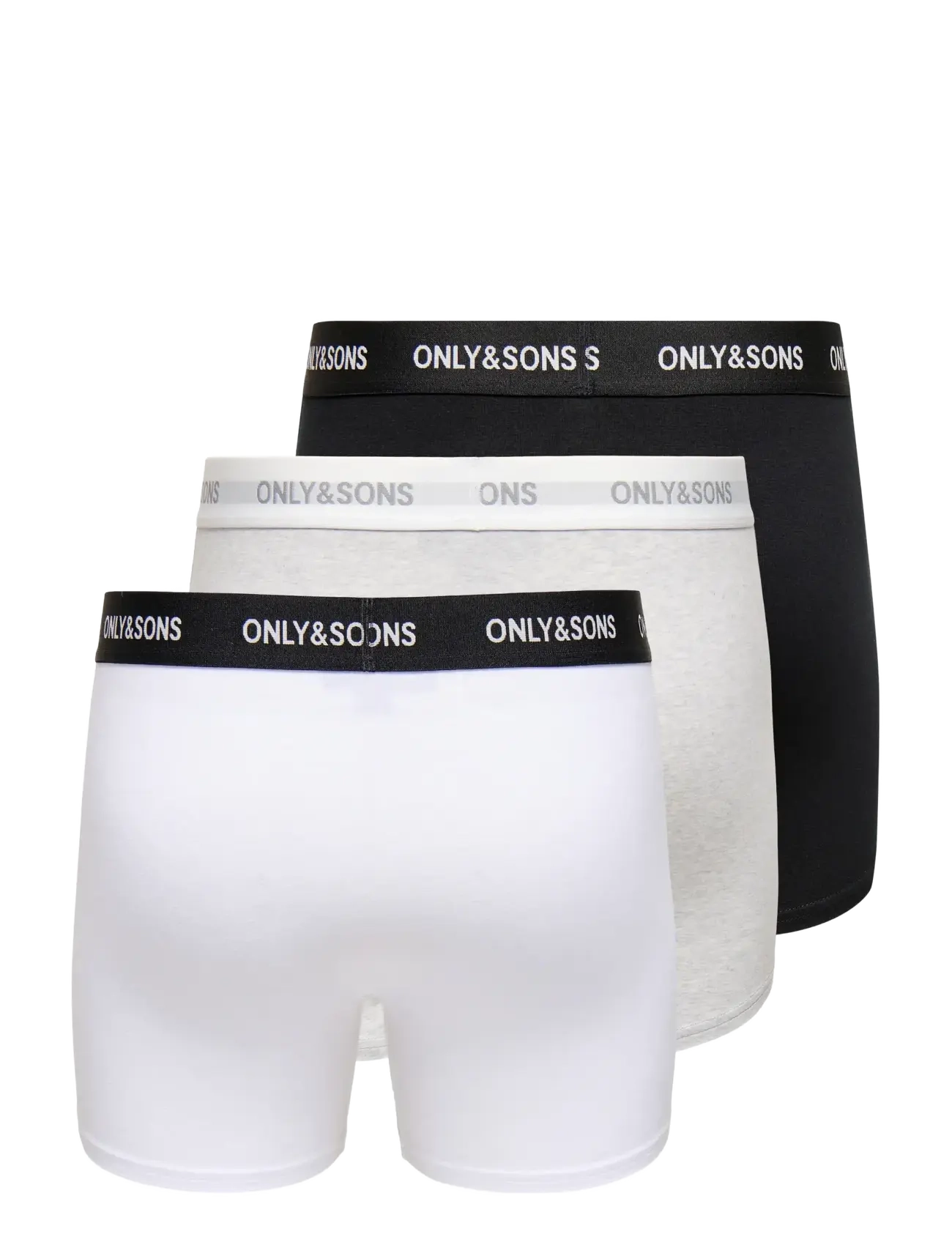 ONLY & SONS - ONSBASIC SOLID BOXER 3PACK NOOS - multipack underpants - light grey melange - 2