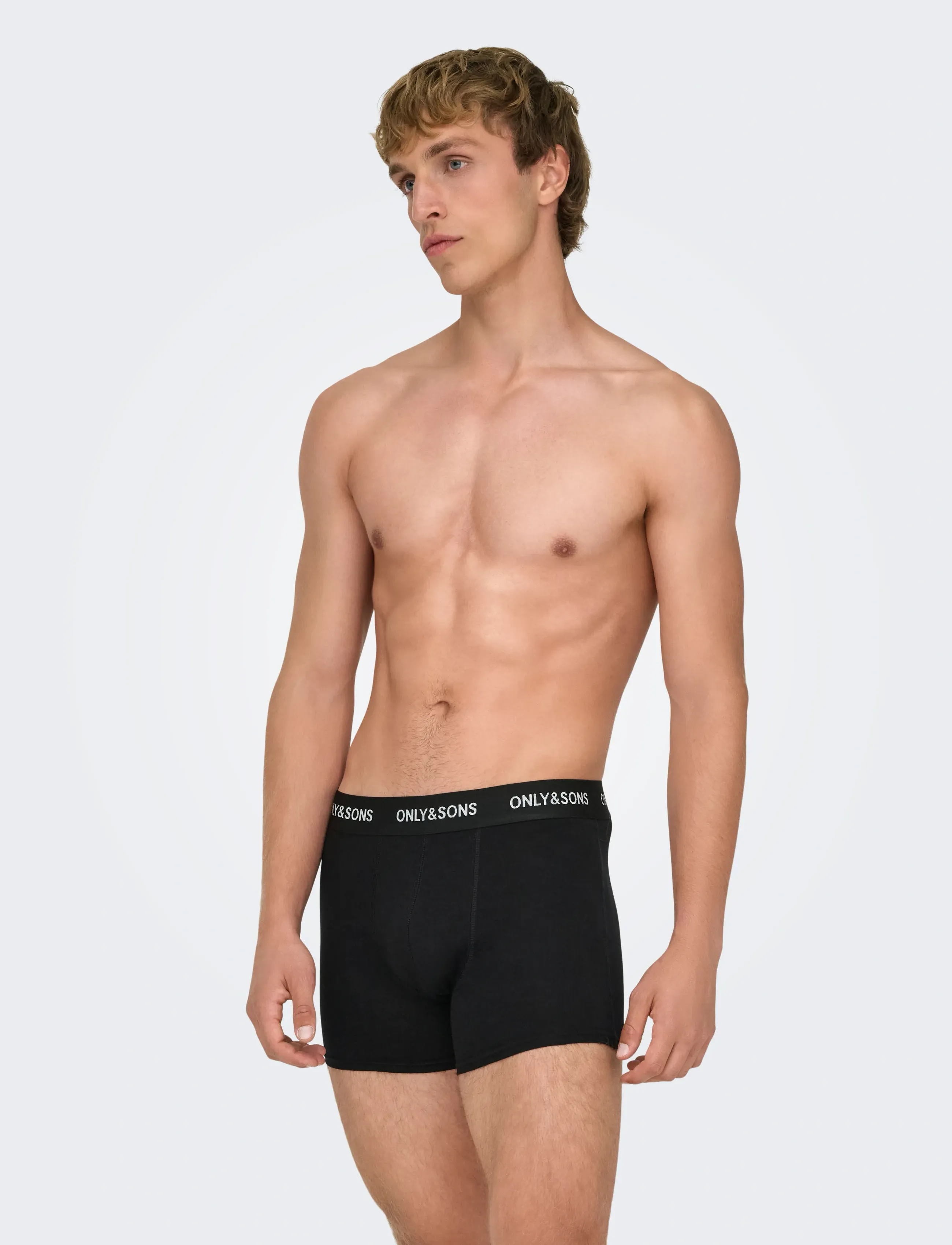 ONLY & SONS ONSBASIC SOLID BOXER 3PACK NOOS - Bielizna - LIGHT GREY MELANGE / multi