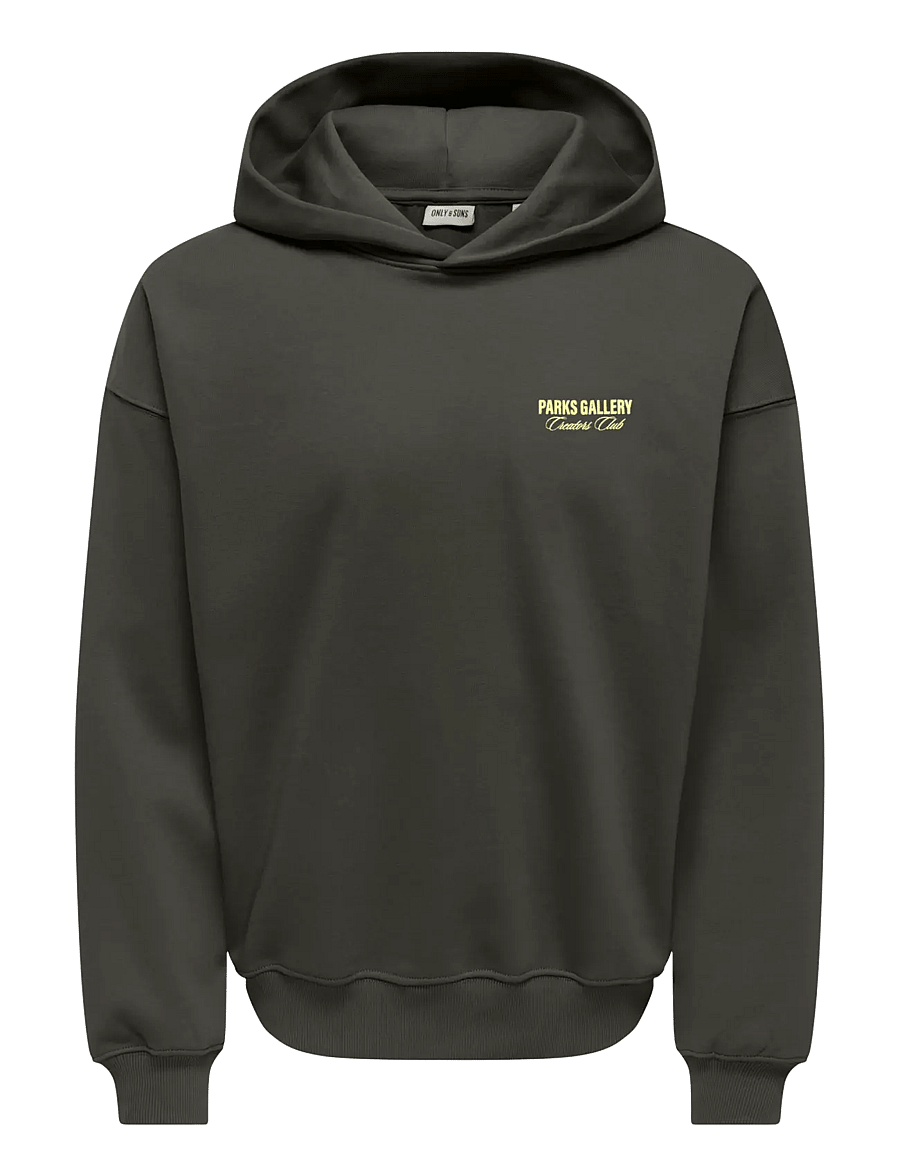 ONLY & SONS - ONSPARKS GALLERY RLX SWEAT HOODIE NOOS - hættetrøjer - beluga - 0