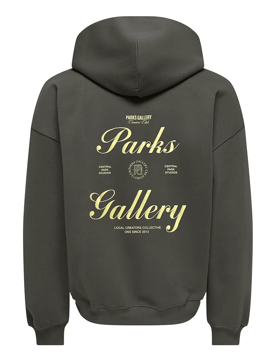 ONLY & SONS - ONSPARKS GALLERY RLX SWEAT HOODIE NOOS - hættetrøjer - beluga - 1