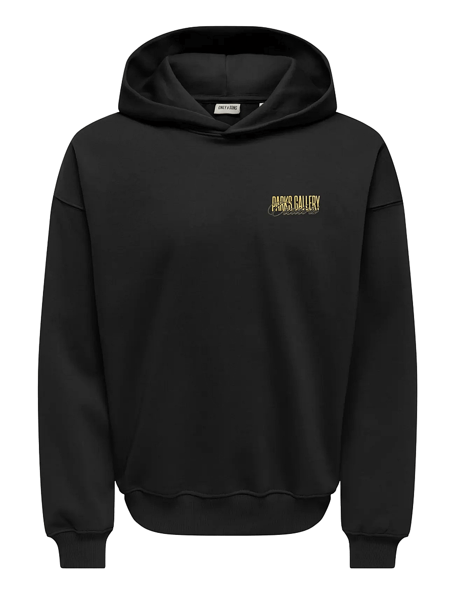 ONLY & SONS - ONSPARKS GALLERY RLX SWEAT HOODIE NOOS - hættetrøjer - black - 0