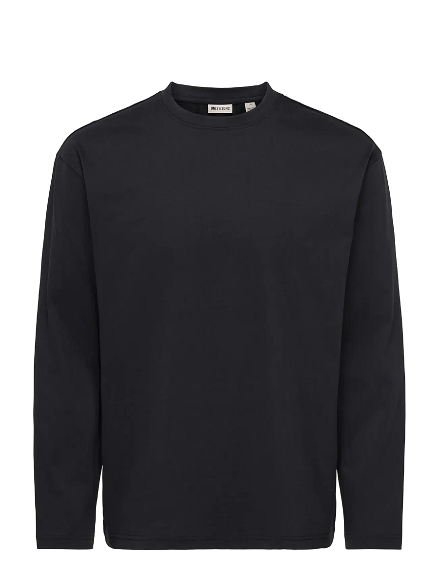 ONLY & SONS - ONSFRED LIFE RLX LS TEE NOOS - langärmelige t-shirts - black - 0
