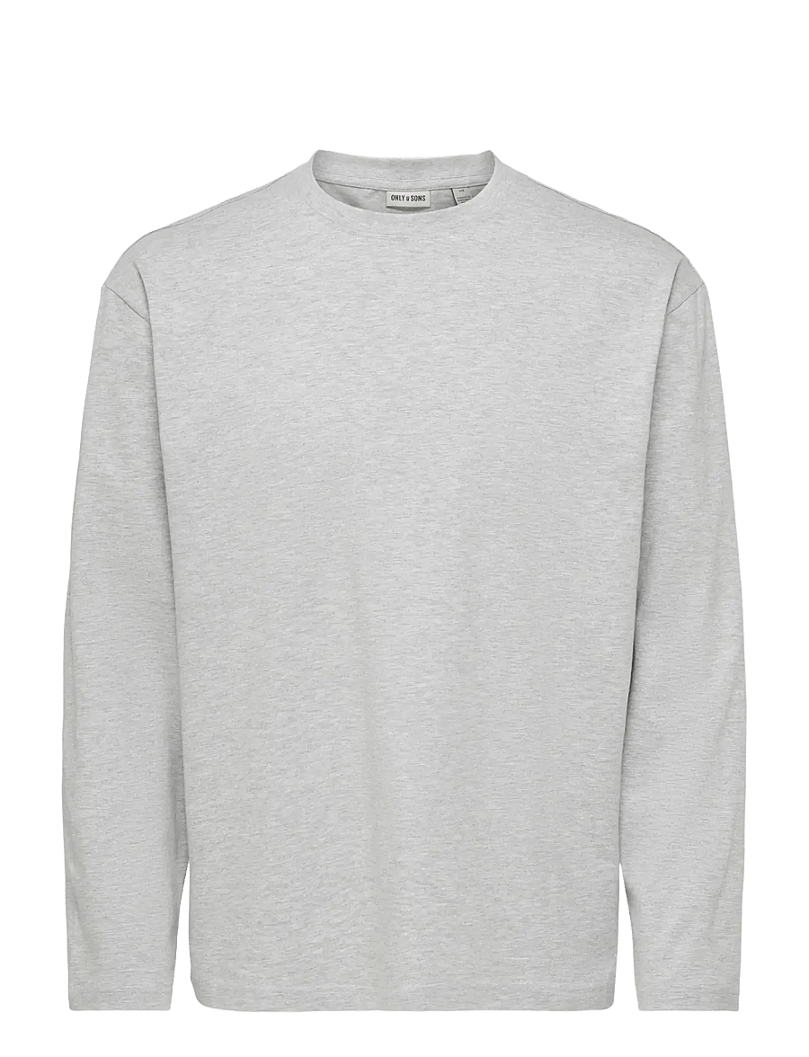 ONLY & SONS - ONSFRED LIFE RLX LS TEE NOOS - pikkade varrukatega t-särgid - light grey melange - 0
