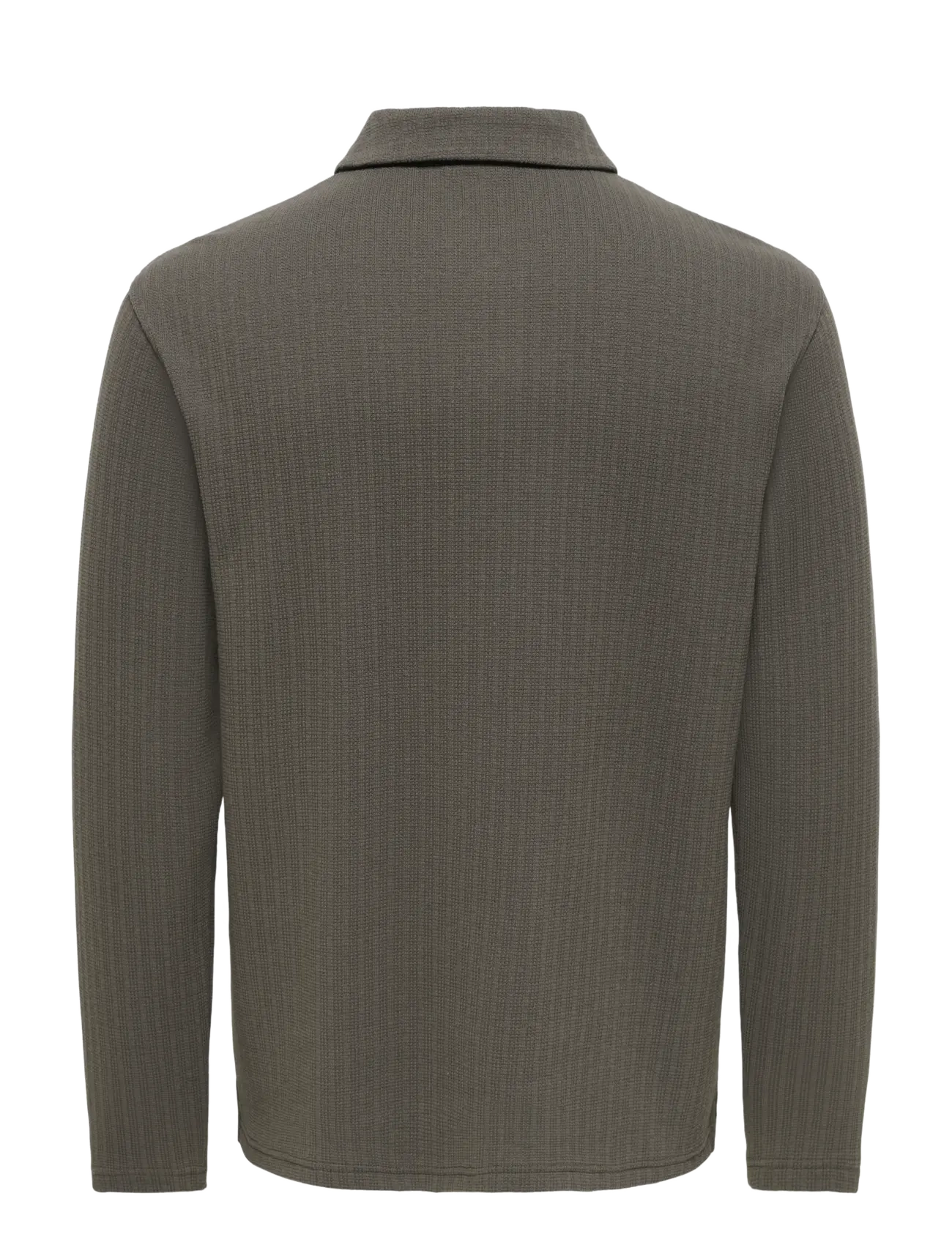 ONLY & SONS - ONSTREY LIFE REG LS FRML POLO - langärmelige strick-polohemden - beluga - 1