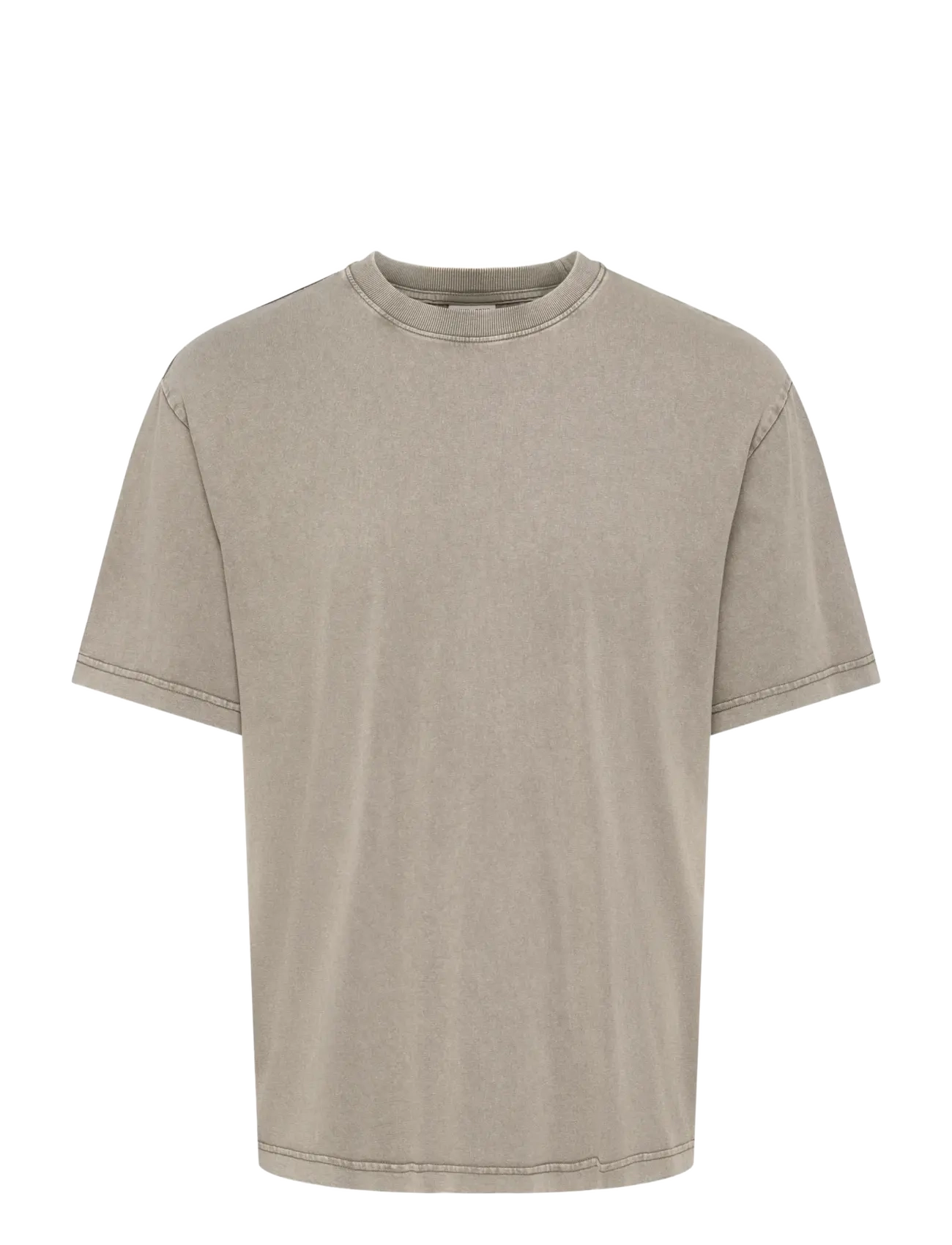 ONLY & SONS ONSFRED LIFE RLX SS WASHED TEE - Visa allt - TARMAC / beige