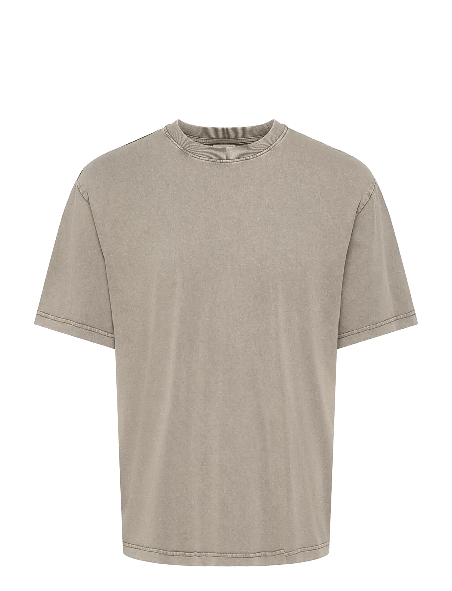 ONLY & SONS - ONSFRED LIFE RLX SS WASHED TEE - stutterma bolir - tarmac - 0