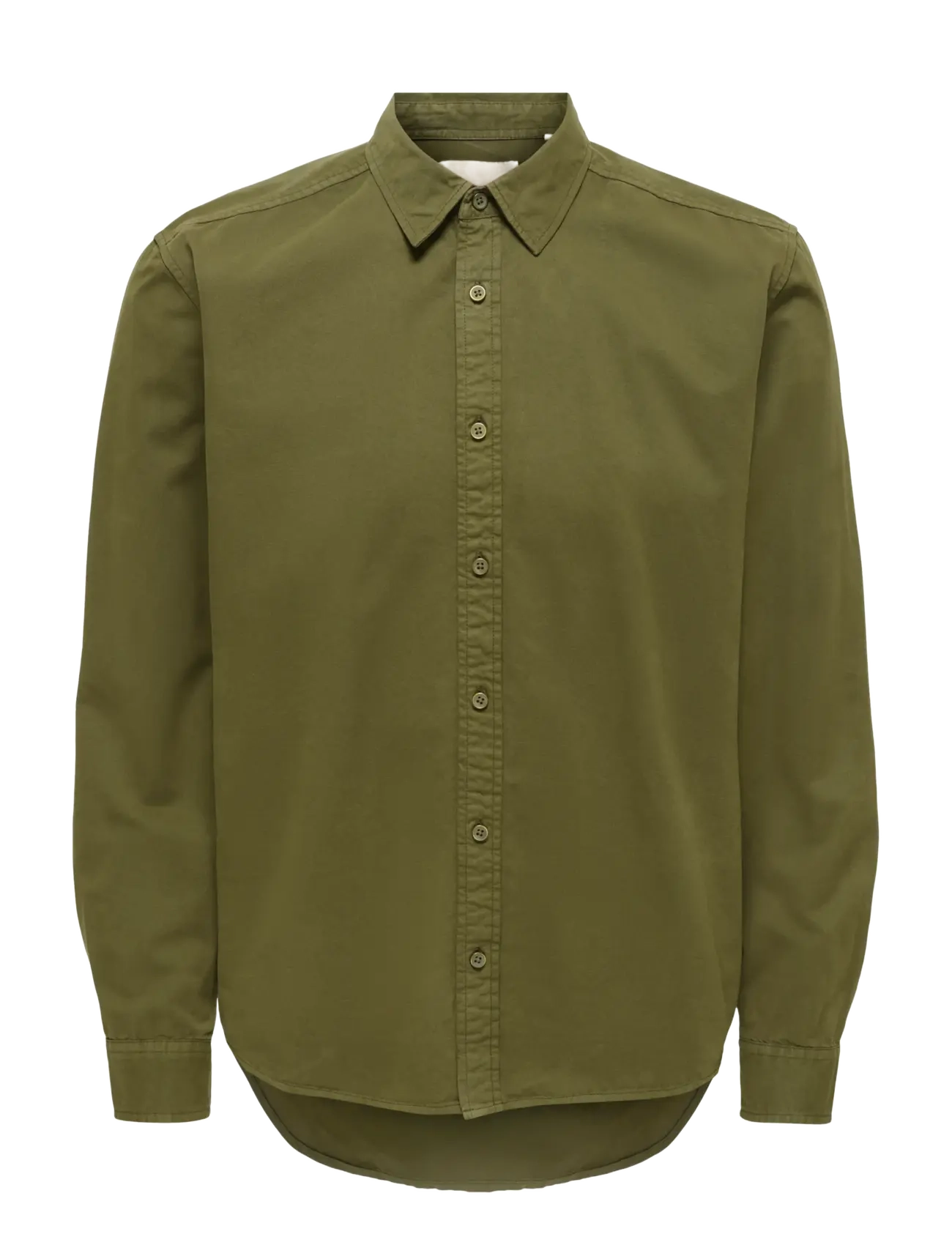 ONLY & SONS - ONSPALO OVERDYED LS REG SHIRT - freizeithemden - tarmac - 1